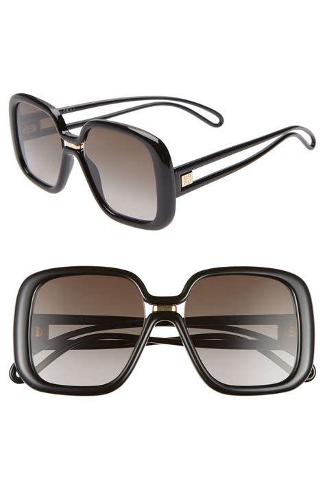 givenchy fur lined sunglasses 2013|Givenchy 55mm oversized sunglasses.